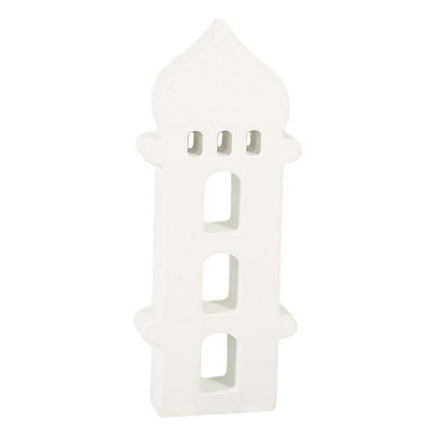 Figura decorativa de Ramadán para festivales, decoración interior del hogar, estatua decorativa de Ramadán C blanco