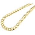 thumbnail image 2 of Mens Solid 10K Yellow Gold Cuban Curb Link Chain Necklace 9.5MM 26 Inches, 2 of 5