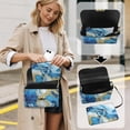 thumbnail image 4 of Pzuqiu Blue Butterfly Leather Crossbody Bag Functional Practical Quilted Leather Crossbody Bags for Women with Chain Strap Exquisite Fashion for Teen Girls-Women, 4 of 7