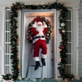 thumbnail image 5 of Christmas Door Cover 70 x 35 Inch – Red Ice Silk Polyester Door Hanging with Ropes – Wrinkle-Resistant Holiday Decoration for Home, Shops, and Party Entrances, 5 of 5