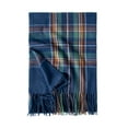 thumbnail image 2 of beishanbush Clothing 2025 Scarf Women'S Autumn and Winter Colorful Plaid Shawl Thickening Warm Fringe Scarf Scarf Blue, 2 of 6