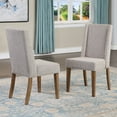 thumbnail image 2 of Steve Silver Riverdale Rustic Ranch Upholstered Dining Chair, Set of 2, Driftwood/Brown, 2 of 6