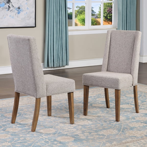 Steve Silver Riverdale Upholstered Dining Chair, Set of 2, Driftwood Brown