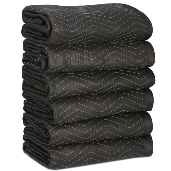 ZENY 6 Padded Moving & Packing Blankets Heavy Duty Non-woven Fabric - 80" x 72" (65 lb/dz Weight)