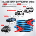 thumbnail image 3 of 2 Gauge 20  Jumper Cables Heavy Duty for , 800 Amp Automotive Booster  Jumper Cables for SUV and  with Carry Bag, Gloves, Brushes, 3 of 6