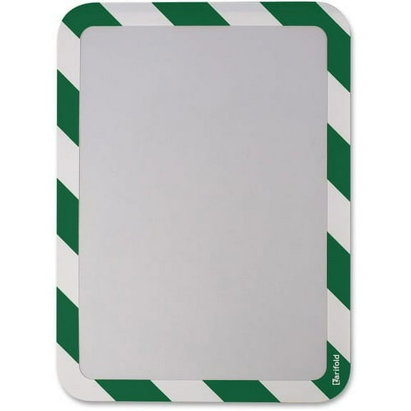 Tarifold Magnetic High-Visibility Insertable Safety Frame 12.8" x 10.5" x - 2 / Pack - Green, White