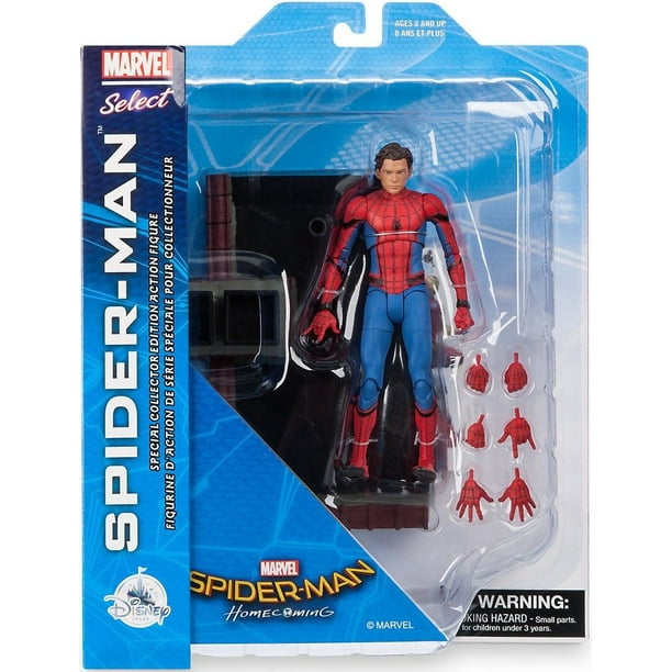 Marvel Select Figurine articulée 7 pouces Spider-Man Homecoming -  Exclusivité Spider-Man démasqué 
