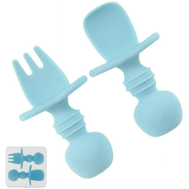 Complemento Alimenticio Cuchara Tenedor Suave De Silicona - Caja Azul Zhivalor ZYY-1373