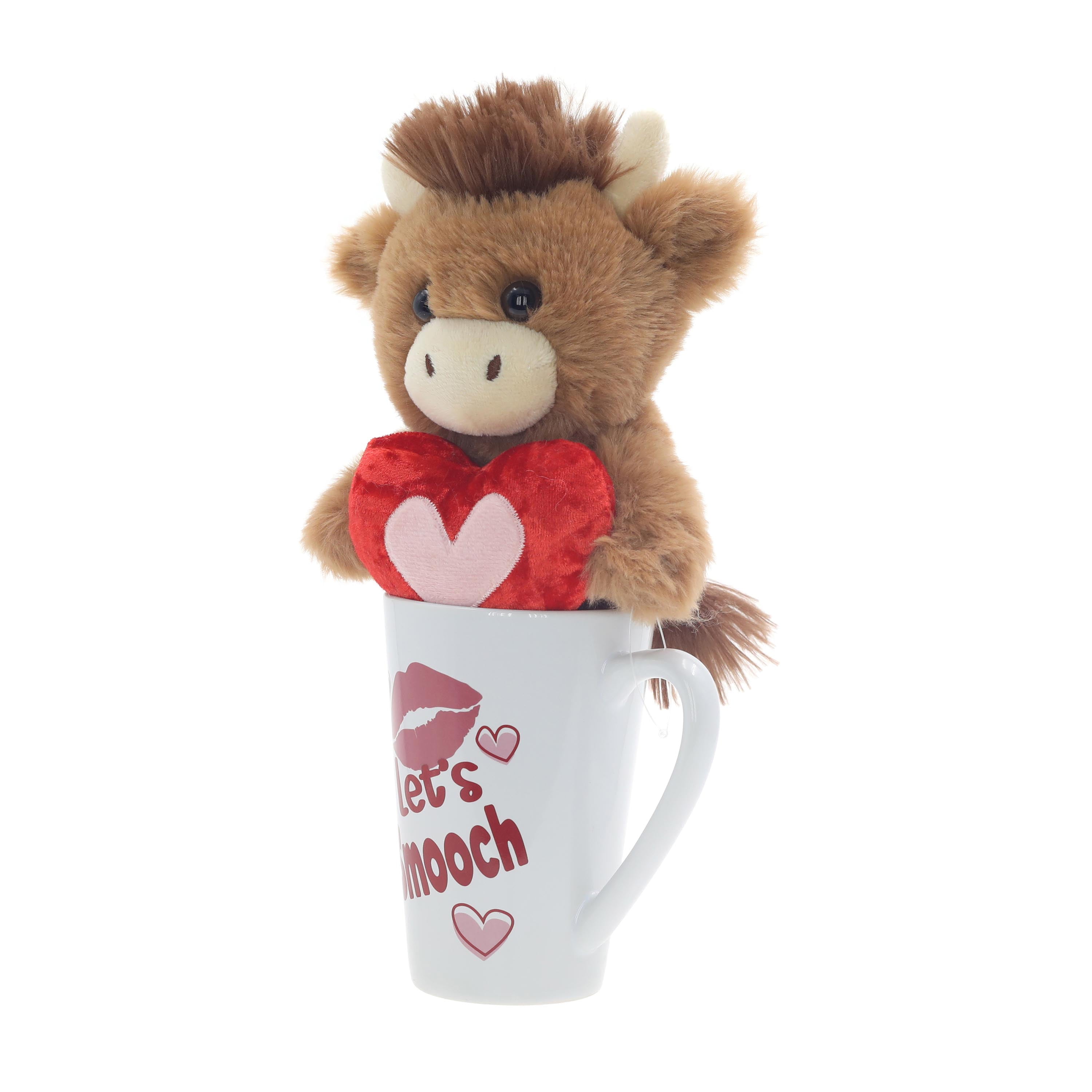 Coffret deux pièces : peluche vache des Highlands et tasse de Saint-Valentin, une façon de célébrer