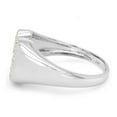 thumbnail image 3 of 1/3 Carat Round Cut Lab Created Moissanite Diamond Horseshoe Statement Ring In 14K Solid White Gold Jewelry For Men (G-H Color, VVS1 Clarity, 0.33 Cttw)-8.5, 3 of 7