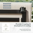thumbnail image 3 of Sophia & William 4Pcs Patio Outdoor Furniture Set Sectional Armless Conversation Set with Woodgrain Side Table, Beige, 3 of 10