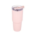 thumbnail image 5 of Mainstays  30 fl oz Stainless Steel Tumbler , 2 in 1 Function Lid，Pink Color, 5 of 9