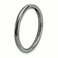 thumbnail image 3 of 925 Sterling Silver Black Plated Stackable Ring Smooth, 3 of 8