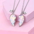 thumbnail image 3 of Collar de mejor amiga para 2 niñas, collar magnético de amistad a juego, colgante de medio corazón, collares BFF para hermana, 3 of 5