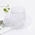 thumbnail image 3 of Women's European Fashion Mesh Lace Flower Sun Hat Foldable Large Brim Summer - Polyester - One Size, 3 of 3