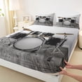 thumbnail image 3 of Feelyou 3D Drum Boys Twin Sheet Sets, Rock and Roll Music Bedding, 3 Pieces, 3 of 7