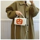 thumbnail image 1 of Bolso de Mano con Forma de Calabaza de Halloween | Bolso Bandolera para Fiestas | Piel Sintética Blanca | 20,5 X 12 X 7 Cm | Diseño Festivo de Calabaza, 1 of 6