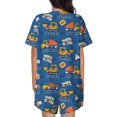 thumbnail image 6 of Daiia Construction Vehicles Pattern Womens Pajama Sets Short Sleeve Pajamas for Women Sets Soft Lounge Sets Casual Round Neck Sleepwear PJS-4X-Large, 6 of 7