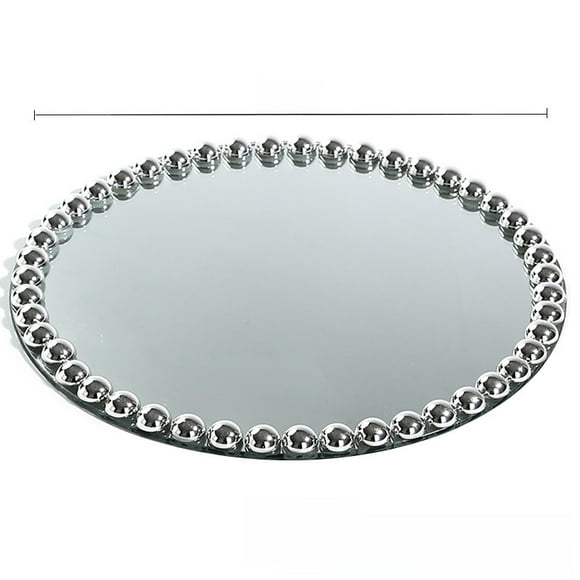 Sleek Silver Square Mirror Glass Plate - Minimalist Decorative Centerpiece for Weddings, Banquets, Showrooms & Daily Use | Elegant Business Gift, Personal Present | Durable, Compact, Easy-Clean