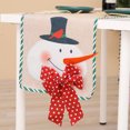 thumbnail image 4 of Diconna Christmas tablecloth cartoon style linen backdrop atmosphere layout rectangular decoration, 4 of 9
