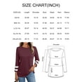 thumbnail image 2 of SUNBS Blouses for Women 3/4 Length Sleeve Shirts Casual Ladies Tops Trendy Fall Winter Clothes, 2 of 6