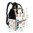 thumbnail image 2 of Pofeuu Yoga Dogs Poses Print Diaper Bag Backpack, Multifunction Travel Pack Maternity Baby Changing Bags, Large Capacity, Waterproof, 2 of 6