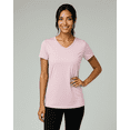 thumbnail image 2 of Real Essentials 5 Pack: Women's Dry Fit Short Sleeve V Neck Workout Top - Fitness Gym Athletic Yoga T-Shirt (Plus Available), 2 of 3
