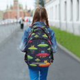 thumbnail image 6 of FORMRS Unisex Backpack Elementary School Travel Bookbag with Reflective Stripes, Colorful Space Cat, 6 of 7