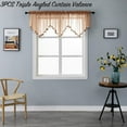 thumbnail image 5 of PearAge Curtains Valance for Living Room, Window Sheer Treatment for Kitchen, 51"W x 24"L Brown 1PC, 5 of 7