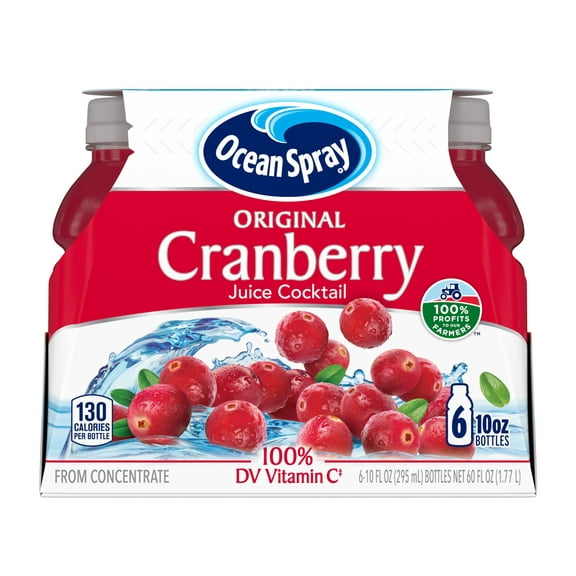 Ocean Spray® Cranberry Juice Cocktail, 10 fl oz Bottles, 6 Count