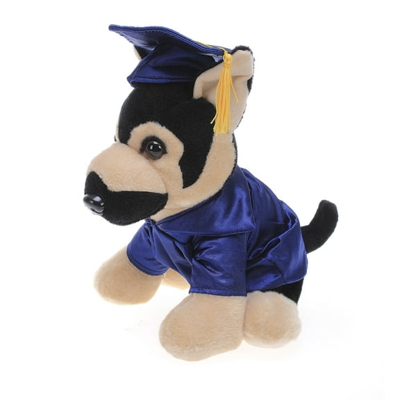 Made by Aliens Personalized German shephard Stuffed Animal Plush Toy – Perfect Gift for Graduation Name or Your School Logo on Gown, Best for Any Grad School Kids 12 Inches