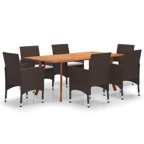 vidaXL Patio Dining Set Outdoor Garden Dinette Seating Multi Colors 5/7 Piece