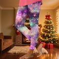 thumbnail image 6 of lcziwo Womens Leggings Galaxy Graphic Print Running Tights Stretchy High Waisted Butt Lifting Yoga Pants Purple XXL, 6 of 7
