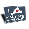 thumbnail image 3 of I Love Marthas Vineyard Novelty Decor, Metal Wall Sign - 10x14 Inches, 3 of 4