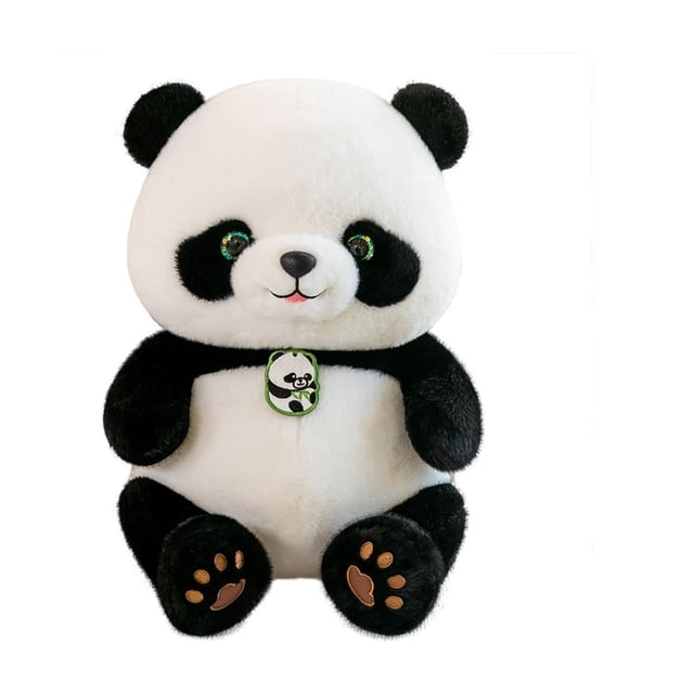 Muñeco de panda de imitación de 10,6 pulgadas, muñeco de tela de imitación, regalo para niños, juguete de peluche para niños y niñas, regalo de cumpleaños festivo.