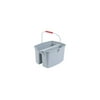 Rubbermaid Commercial 262800 19 Qt. Double Utility Pail, Plastic, 18.00" x 14.50" x 10.00", Gray