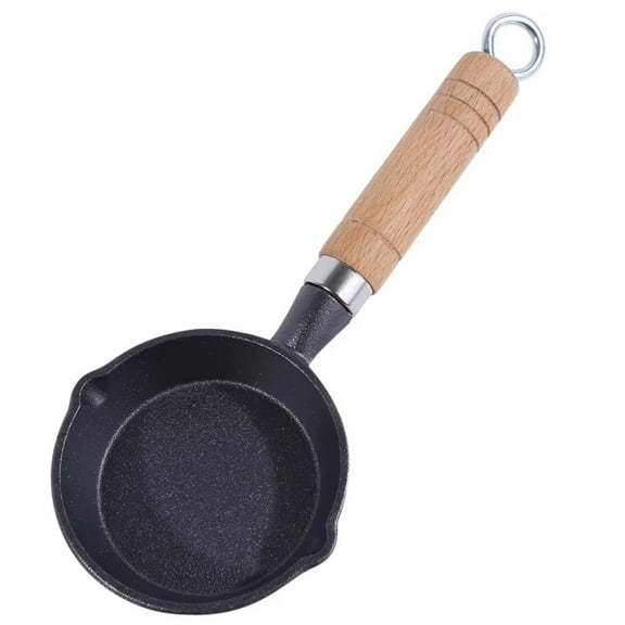 Hzzsbu 10cm Mini Frying Pan, Non-stick Egg Skillet for Camping Cooking on Gas Stove Induction Hob