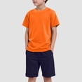 thumbnail image 3 of Futezty Toddler Boys Clothes Summer Outfit Sets, Boys Outfit Sets, Solid Color 2 Pieces Short Sleeve T Shirts with Shorts Sets Boys Casual Short Sleeved Drawstring Pants Suit, 3 of 4