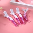 thumbnail image 4 of Pinzas para el pelo de cocodrilo 10 Uds. dientes anchos doble bisagra para peluquería profesional, 4 of 7