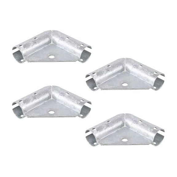 1 5/8" Chain Link Fence Gate Corner - Pressed Steel Gate Elbow - 90 Degree Angle - Pack of 4 - Galvanized for Rust Prevention - Easy Installation