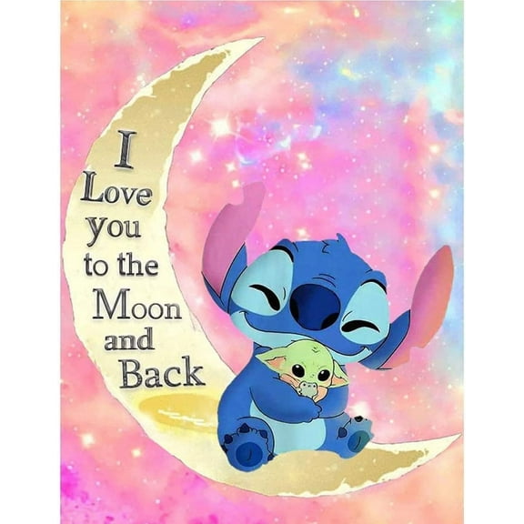 Diamond Painting Kits,Stitch Diamond Art Kit for Adults Full Round Drill,Paint with Diamond for Gift,Wall Decor 12X16inch