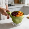 thumbnail image 5 of Mini Colander with Handle – 2 in 1 Double Layer Vegetable Washing & Fruit Strainer, Detachable Food Bowl for Berries Pasta, Space Saving Kitchen Colander with Transparent Outer Bowl (1PC), 5 of 5