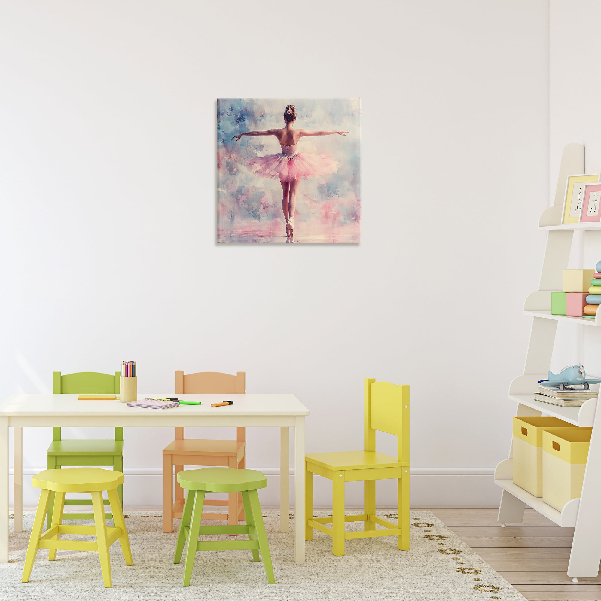 Stupell Industries Elegant Ballet Dancer in Motion Canvas Wall Art, design by Creative Studio