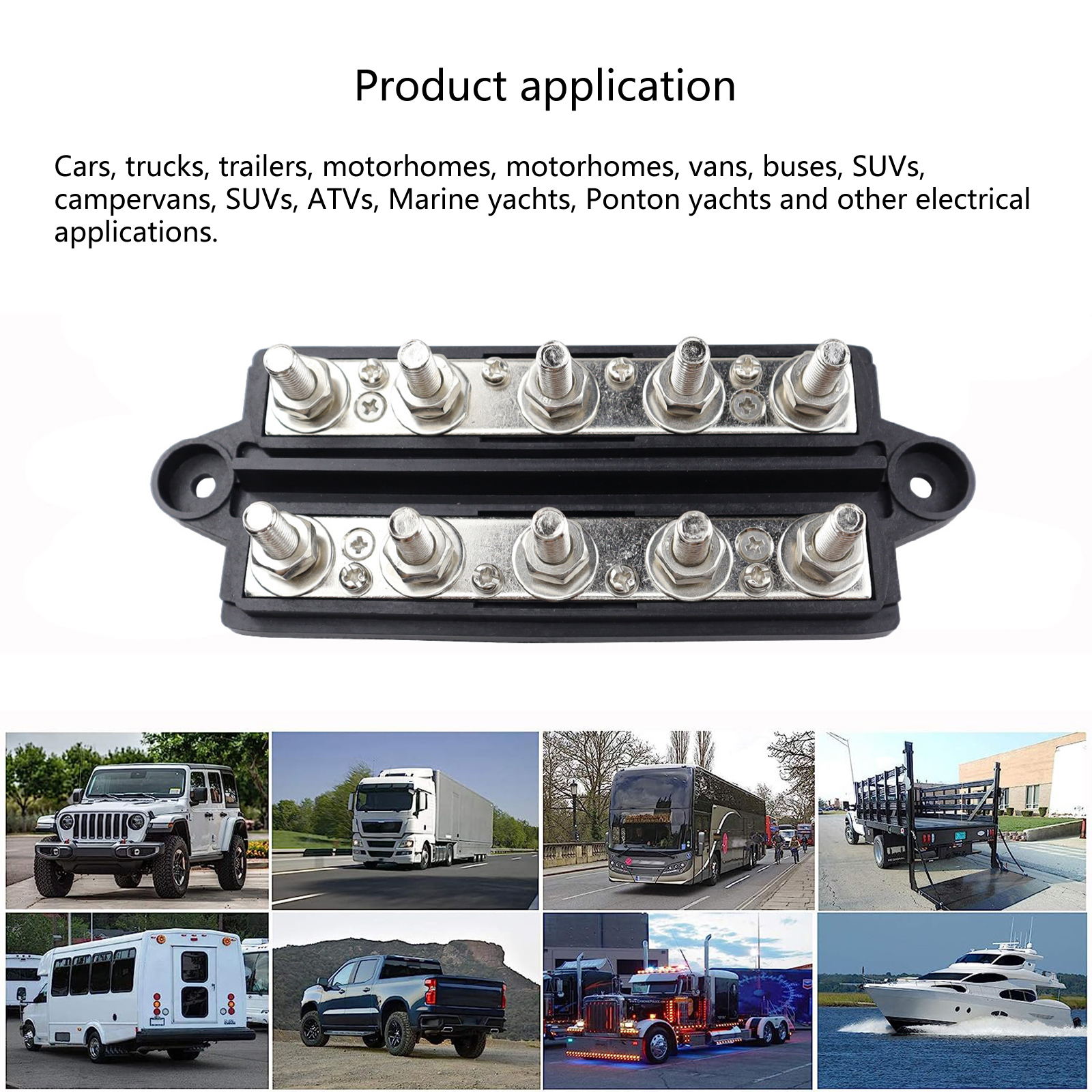 Bus High Current Wiring Junction Block Car Pickup Trailer Power Distribution Terminal Block