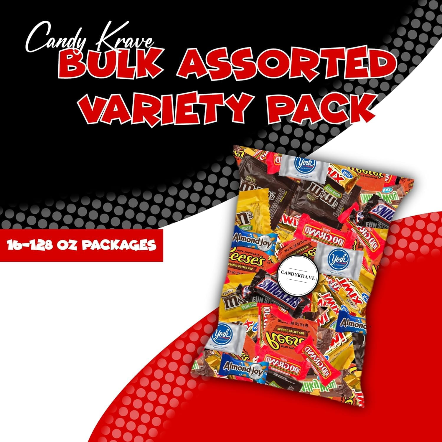 CandyKrave Assorted Chocolate Candy Variety Pack - 3 lbs Fun Size Chocolate Assortment - Individually Wrapped Bulk Chocolate Candy Mix - Delicious Sweets for Kids, Adults, Pantry, Office & Birthdays