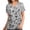 Light Gray, variant on Trendfront Womens Summer V Neck Short Sleeve Tops Dog Animal Graphic Pattern Printed Tees Casual Everyday Style Apparel T-Shirts