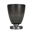 thumbnail image 1 of Lámpara de mesa Luna Accent mostrada en acabado grafito con vidrio matricial negro de 8 ", 1 of 1