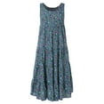 thumbnail image 3 of CHOK Robe pour Femmes Liquidation Été Femmes Grande Taille Décontractée Ample Sans Manches Florale Quotidienne en Lin Imprimé Longue Robe Maxi, 3 of 7