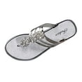 thumbnail image 2 of THDHVS Beach Sandals,Womens Sandals Comfortable,Womens Sandals Comfortable Arch Support Sandals Summer Walking Shoes Casual Ankle Elastic Flip Flops Shoes Silver 5.5, 2 of 6