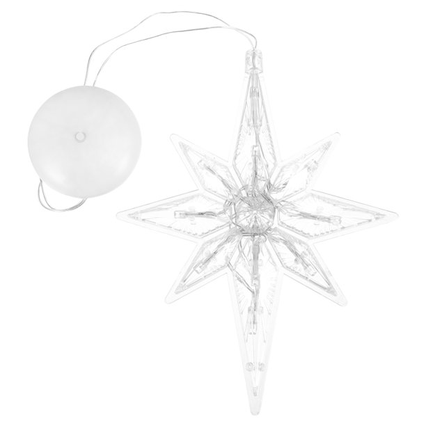 Lámpara decorativa de luz LED con diseño Polaris de luz de ventosa de Navidad de 1 pieza (sin batería)